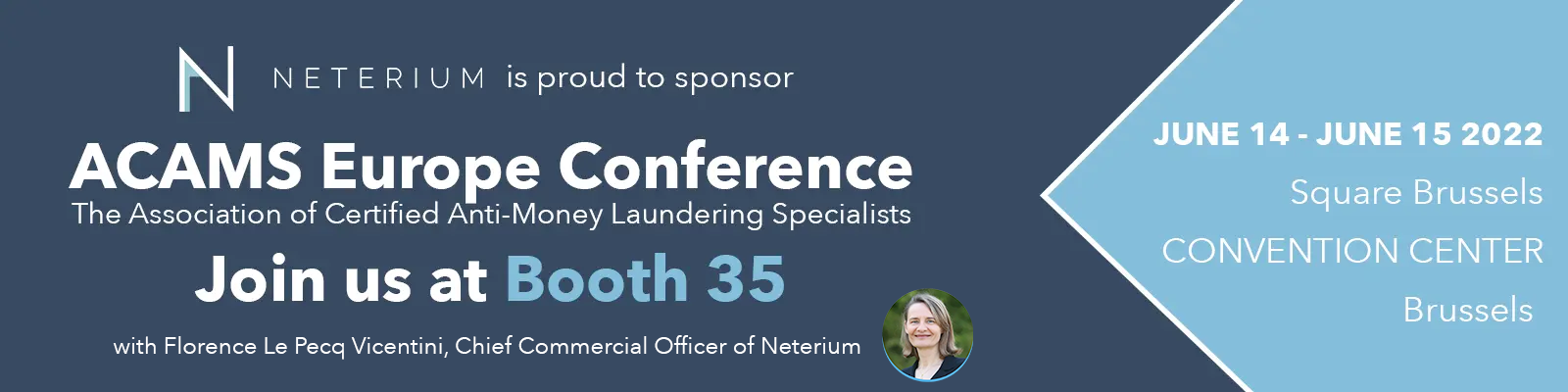 Neterium is attending and sponsoring ACAMS Europe